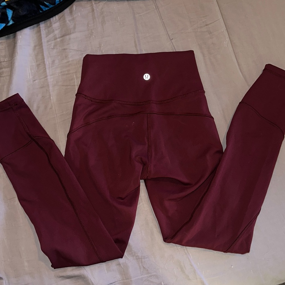 Lululemon Burgundy leggings - size 2